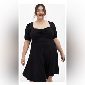 Torrid Textured Knit Sweetheart Short Sleeve Skater Dress 6X NEW NWT